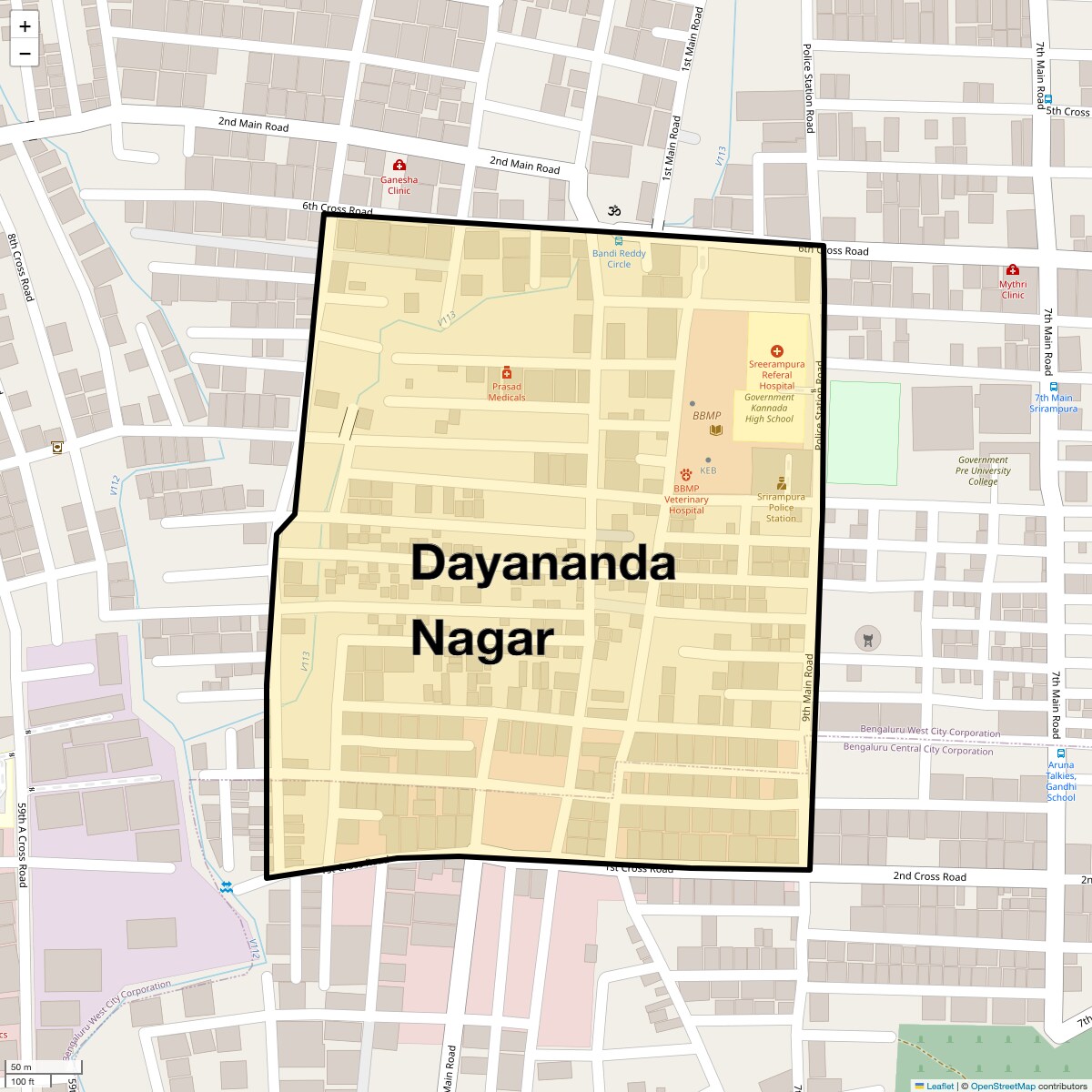 Check Time Travel of Dayananda Nagar, Bangalore