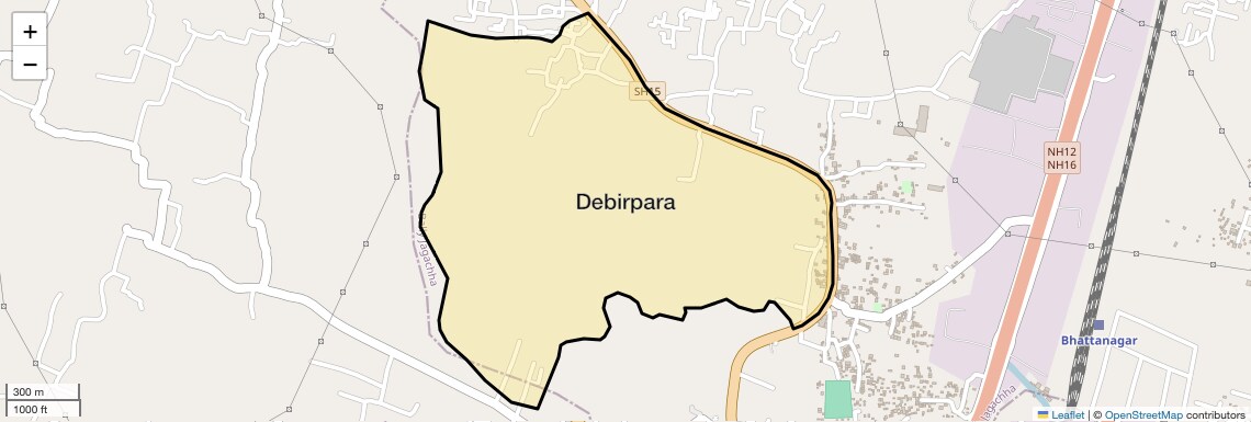 Location Map of Debirpara, Kolkata