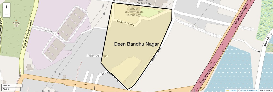 Location Map of Deen Bandhu Nagar, Mumbai
