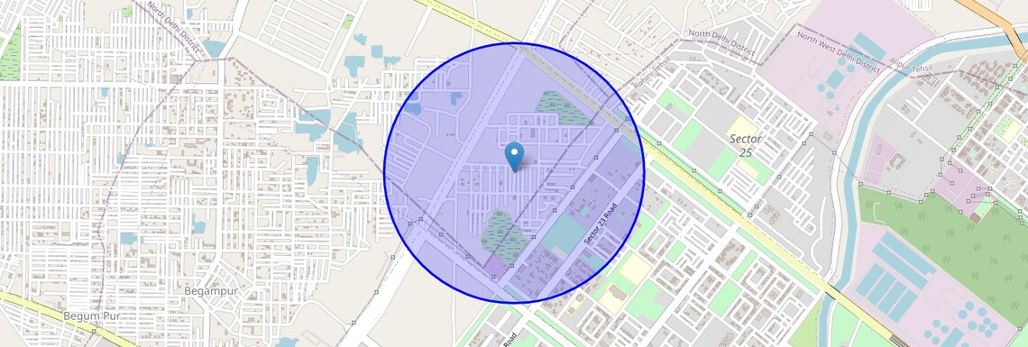 Location Map of Deep Vihar, Delhi