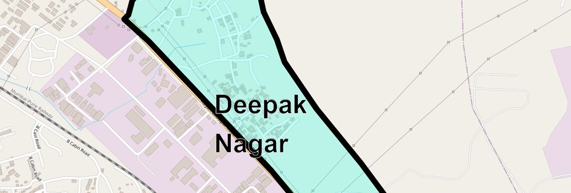 Location Map of Deepak Nagar, Thane