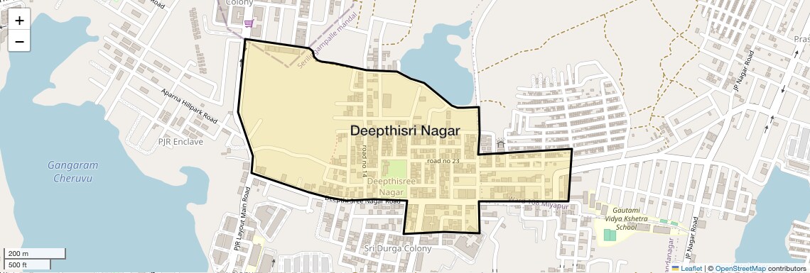 Location Map of Deepthisri Nagar, Hyderabad