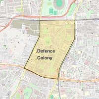 Defence Colony Map