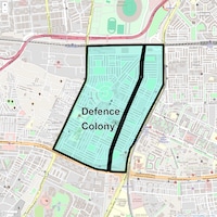 Defence Colony Map