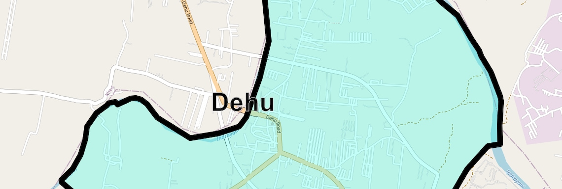 Location Map of Dehu, Pune
