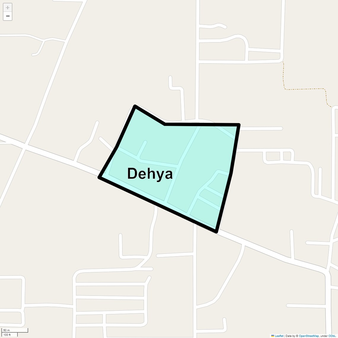 Location Map of Dehya, Faridabad