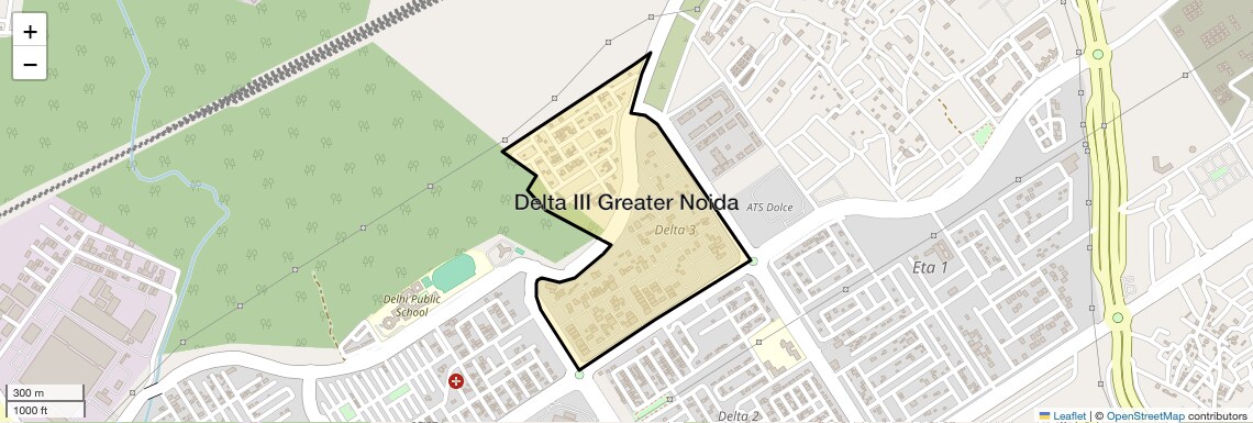 Location Map of Delta III Greater Noida, Greater Noida
