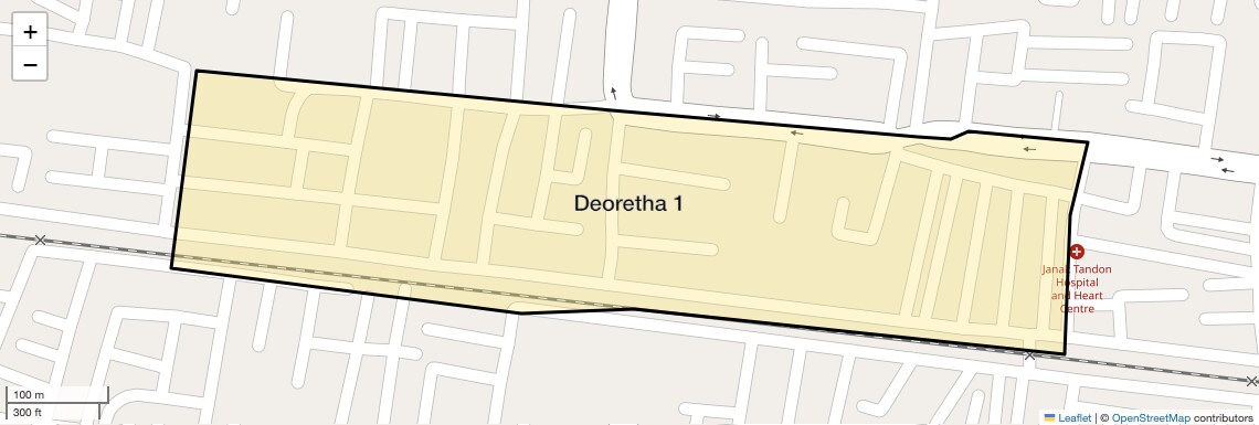 Location Map of Deoretha 1, Agra