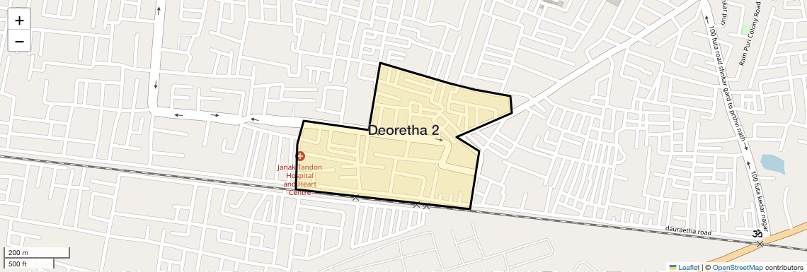 Location Map of Deoretha 2, Agra