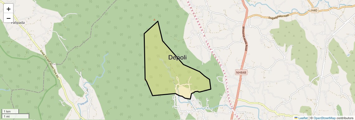 Location Map of Depoli, Thane