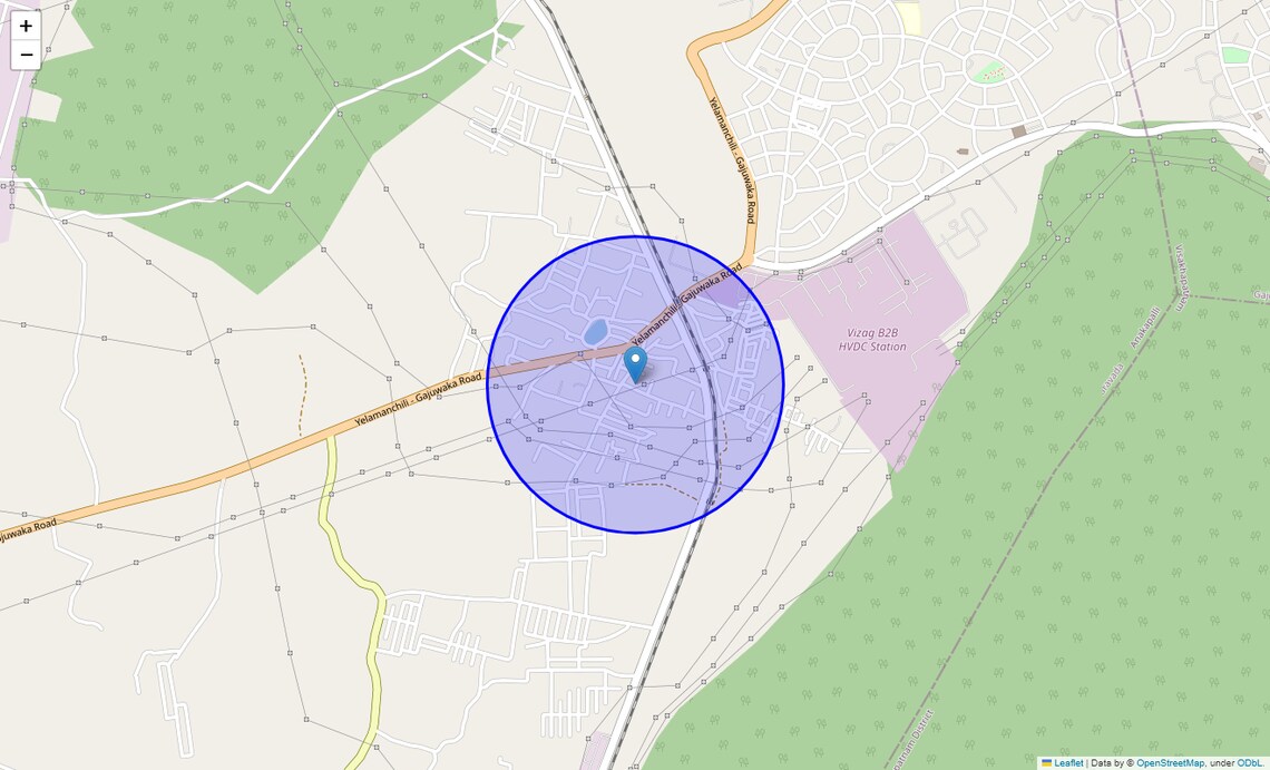 Location Map of Desa Pathrunipalem, Vizag