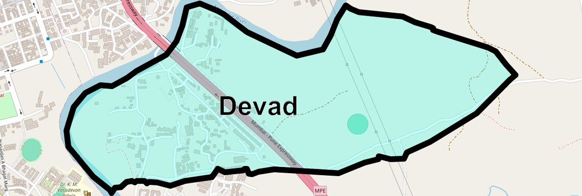 Location Map of Devad, Navi Mumbai