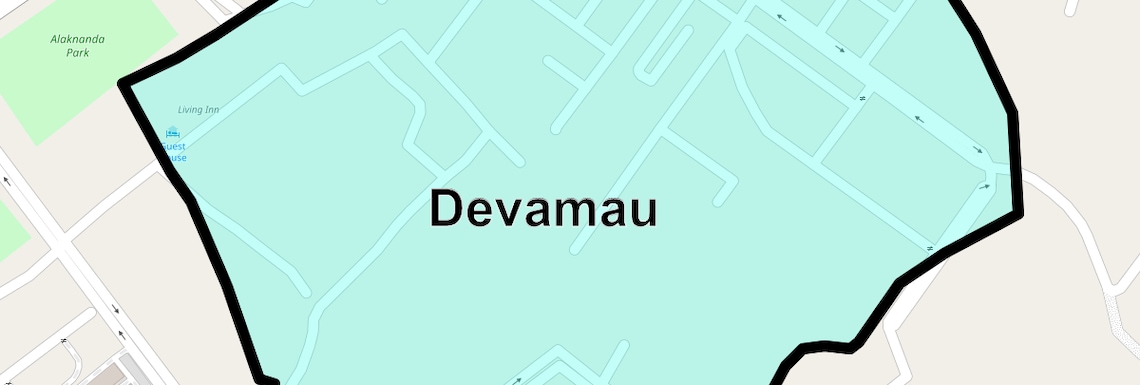 Location Map of Devamau, Lucknow