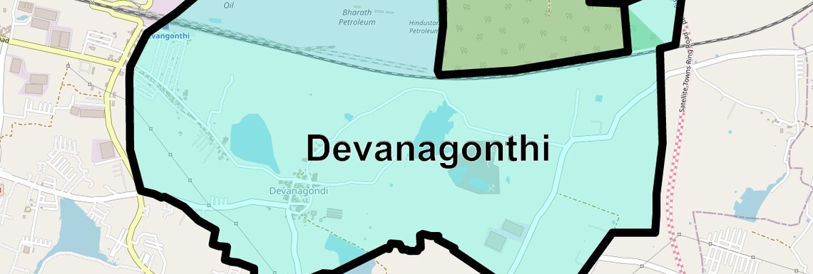 Location Map of Devanagonthi, Bangalore