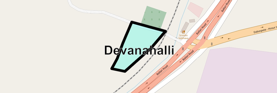 Location Map of Devanahalli, Bangalore