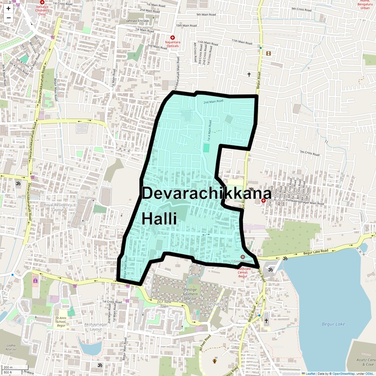 Location Map of Devarachikkana Halli