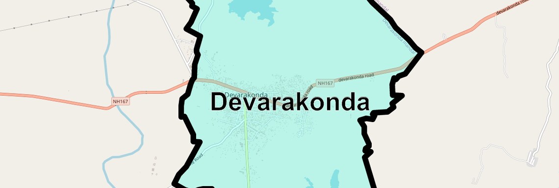 Location Map of Devarakonda, Hyderabad