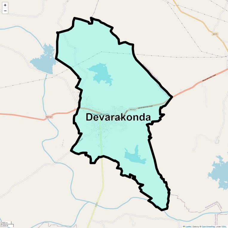 Location Map of Devarakonda