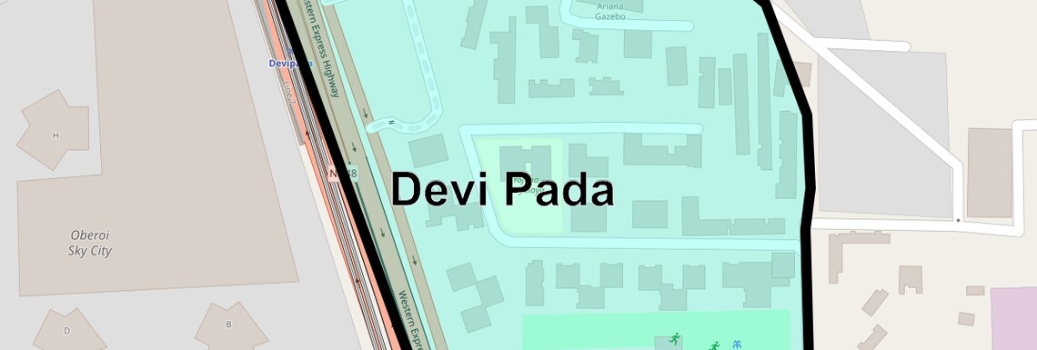 Location Map of Devi Pada, Mumbai