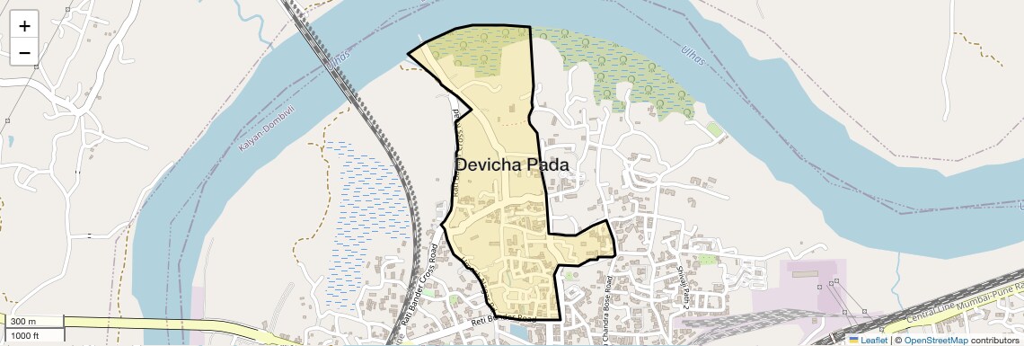 Location Map of Devicha Pada, Thane