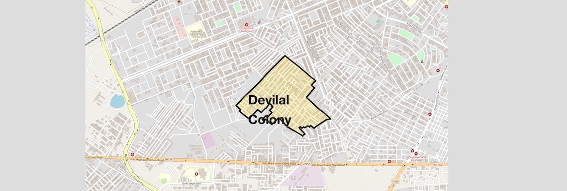 Location Map of Devilal Colony, Gurgaon