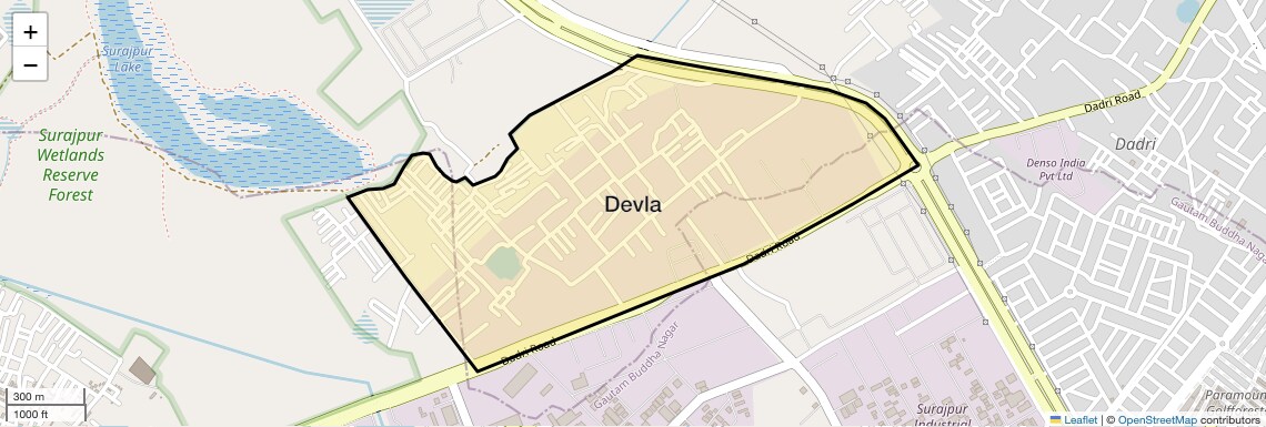 Location Map of Devla, Greater Noida