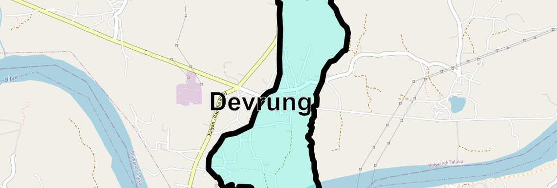 Location Map of Devrung, Thane