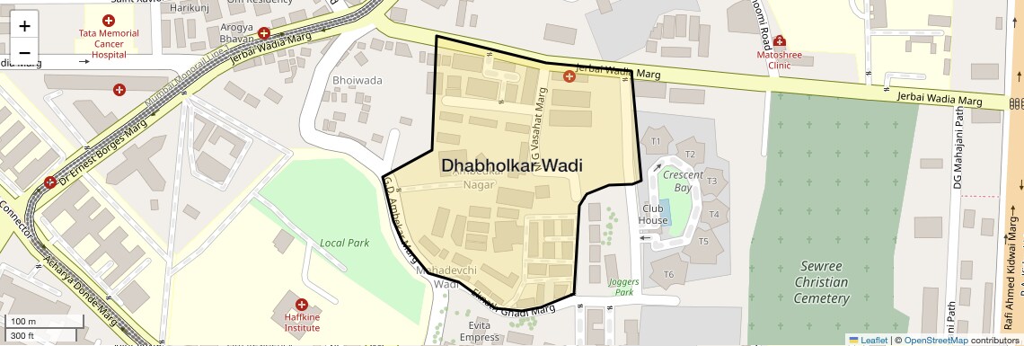 Location Map of Dhabholkar Wadi, Mumbai