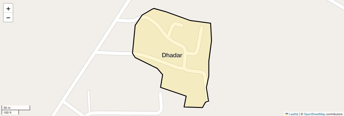 Location Map of Dhadar, Faridabad
