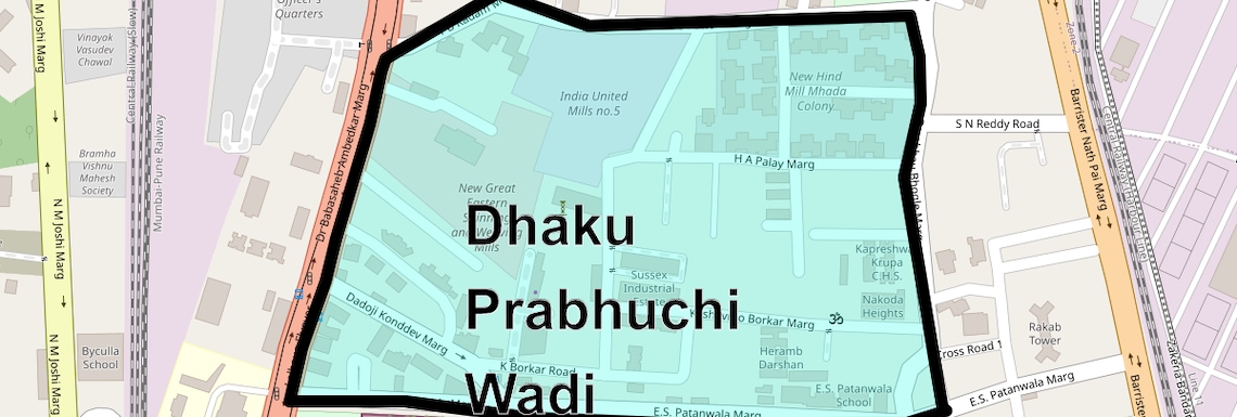 Location Map of Dhaku Prabhuchi Wadi, Mumbai