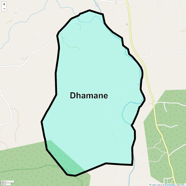Location Map of Dhamane