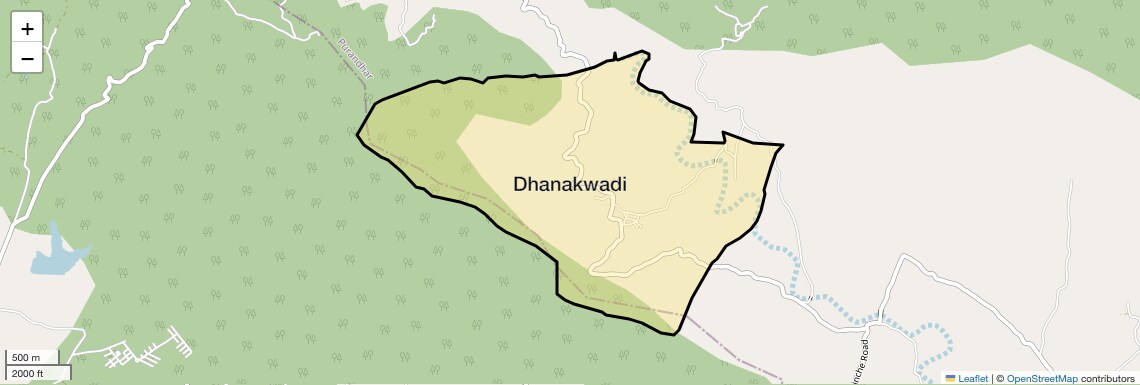 Location Map of Dhanakwadi, Pune