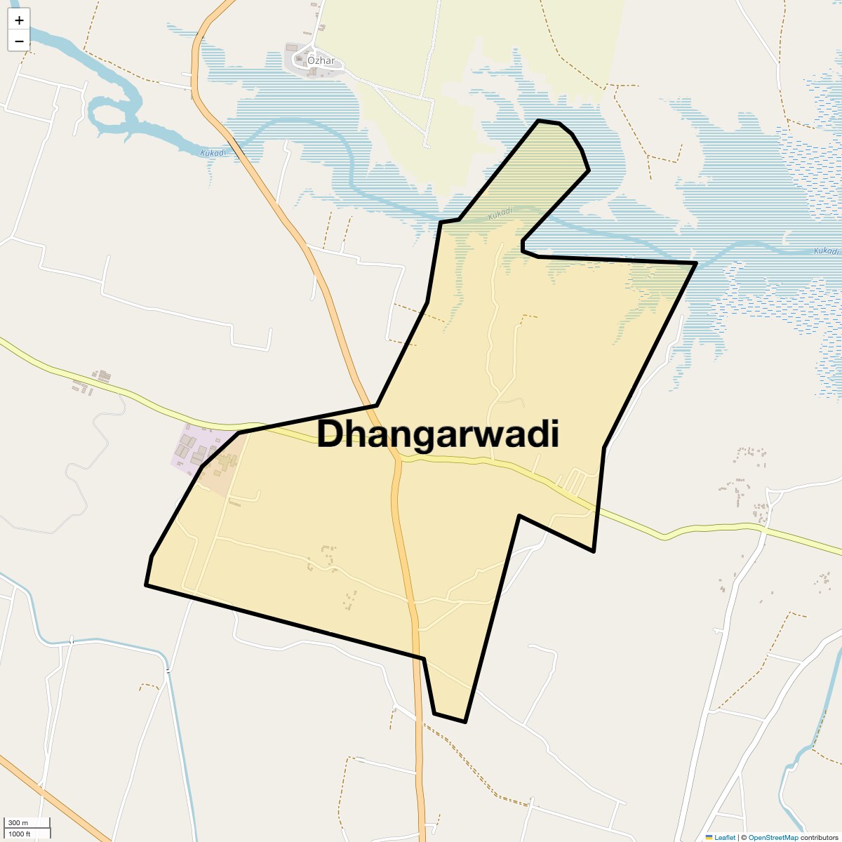 Location Map of Dhangarwadi, Pune