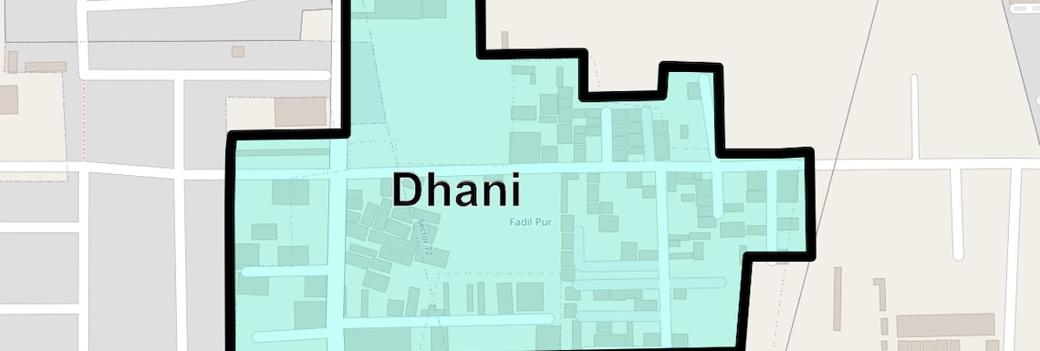 Location Map of Dhani, Gurgaon