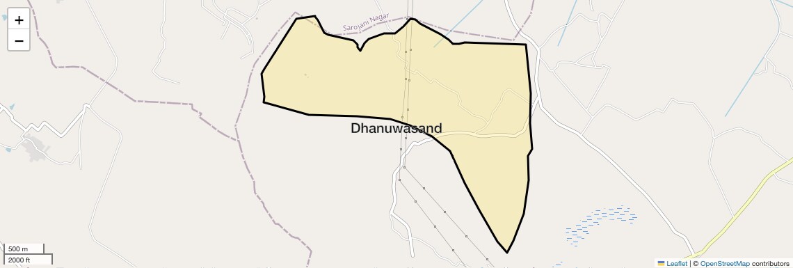 Location Map of Dhanuwasand, Lucknow