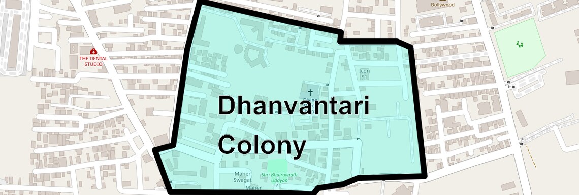 Location Map of Dhanvantari Colony, Pune