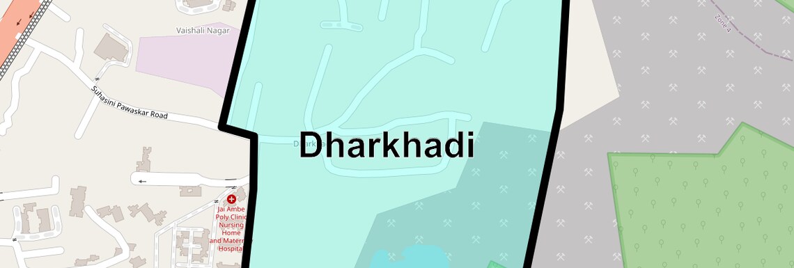Location Map of Dharkhadi, Mumbai