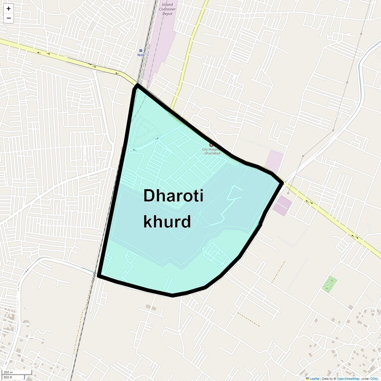 Location Map of Dharoti Khurd