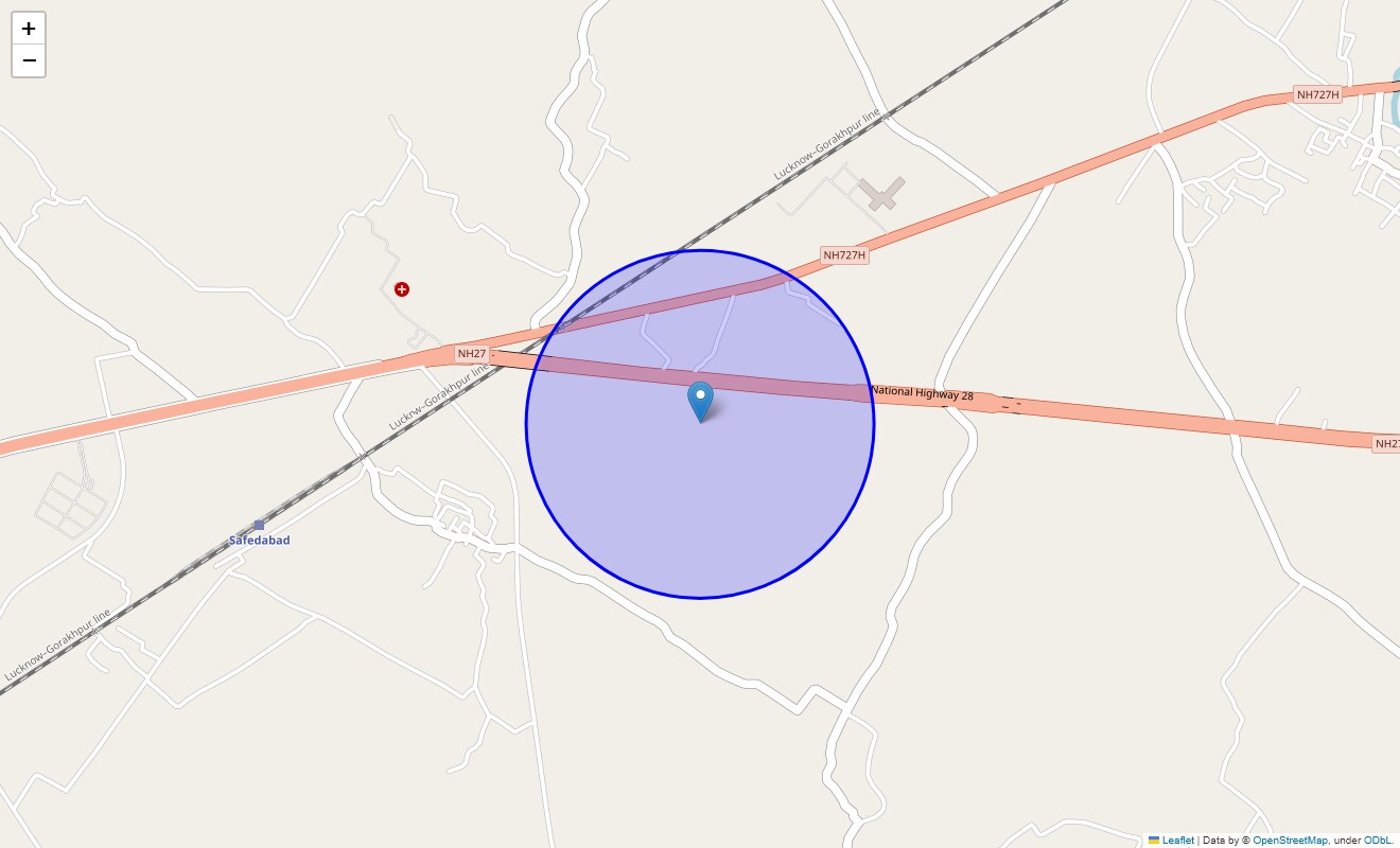 Location Map of Dharsania, Lucknow