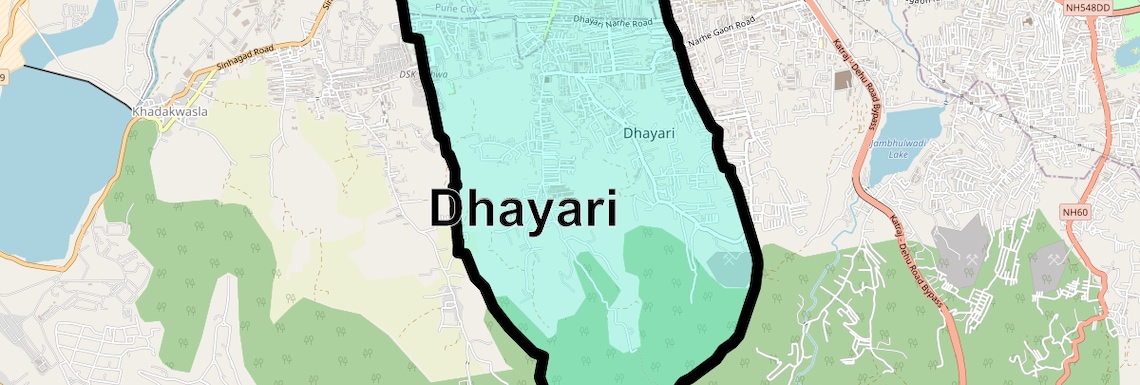 Location Map of Dhayari, Pune