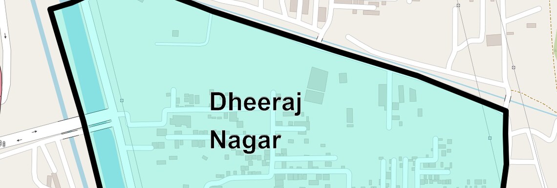 Location Map of Dheeraj Nagar, Faridabad