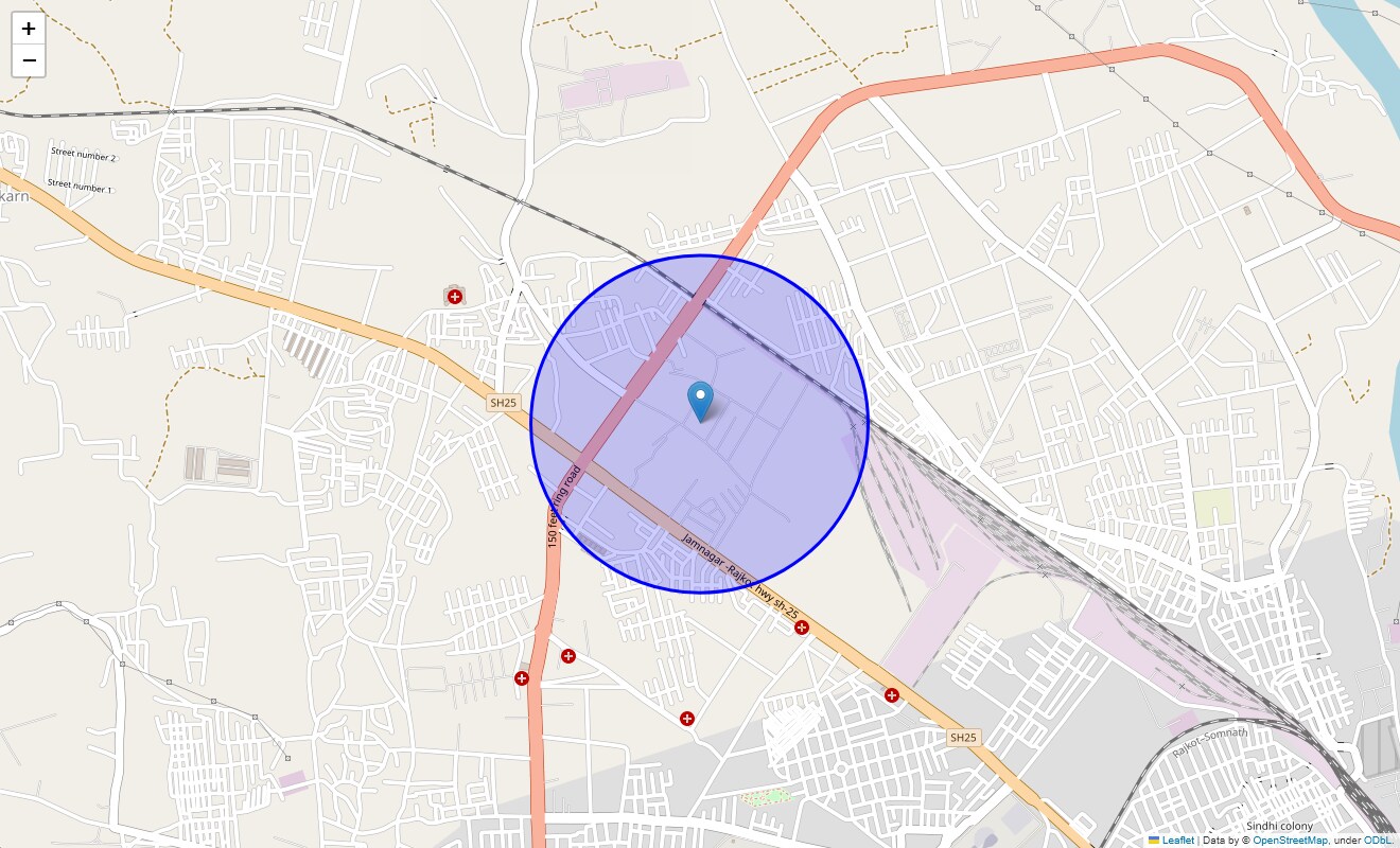Location Map of Dhokaliya, Rajkot