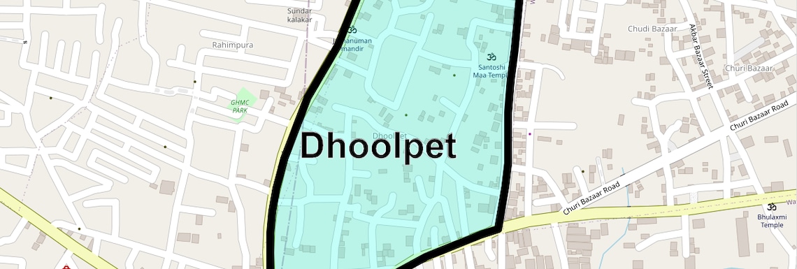 Location Map of Dhoolpet, Hyderabad