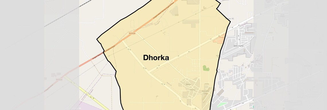 Location Map of Dhorka, Gurgaon