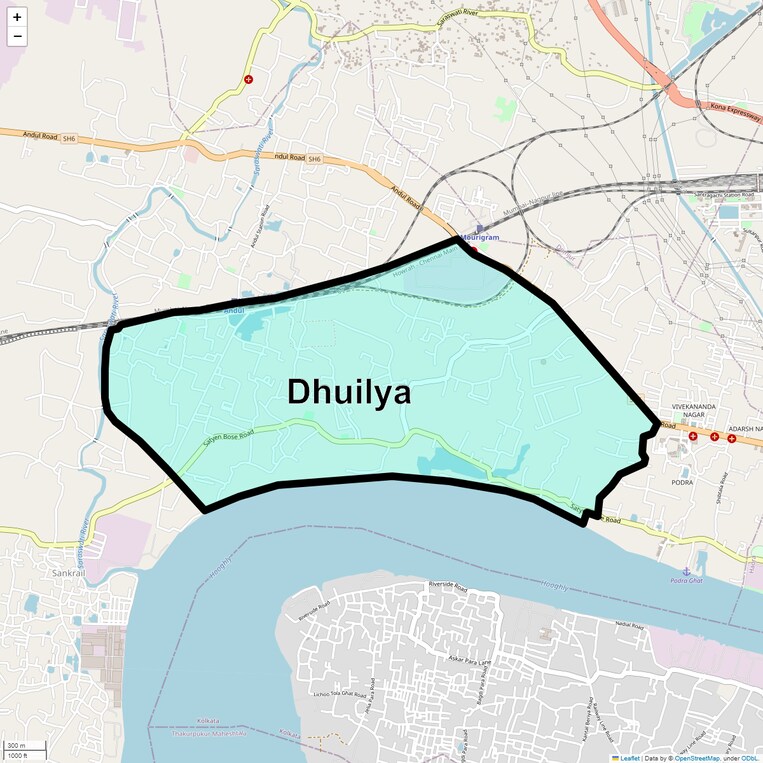 Location Map of Dhuilya