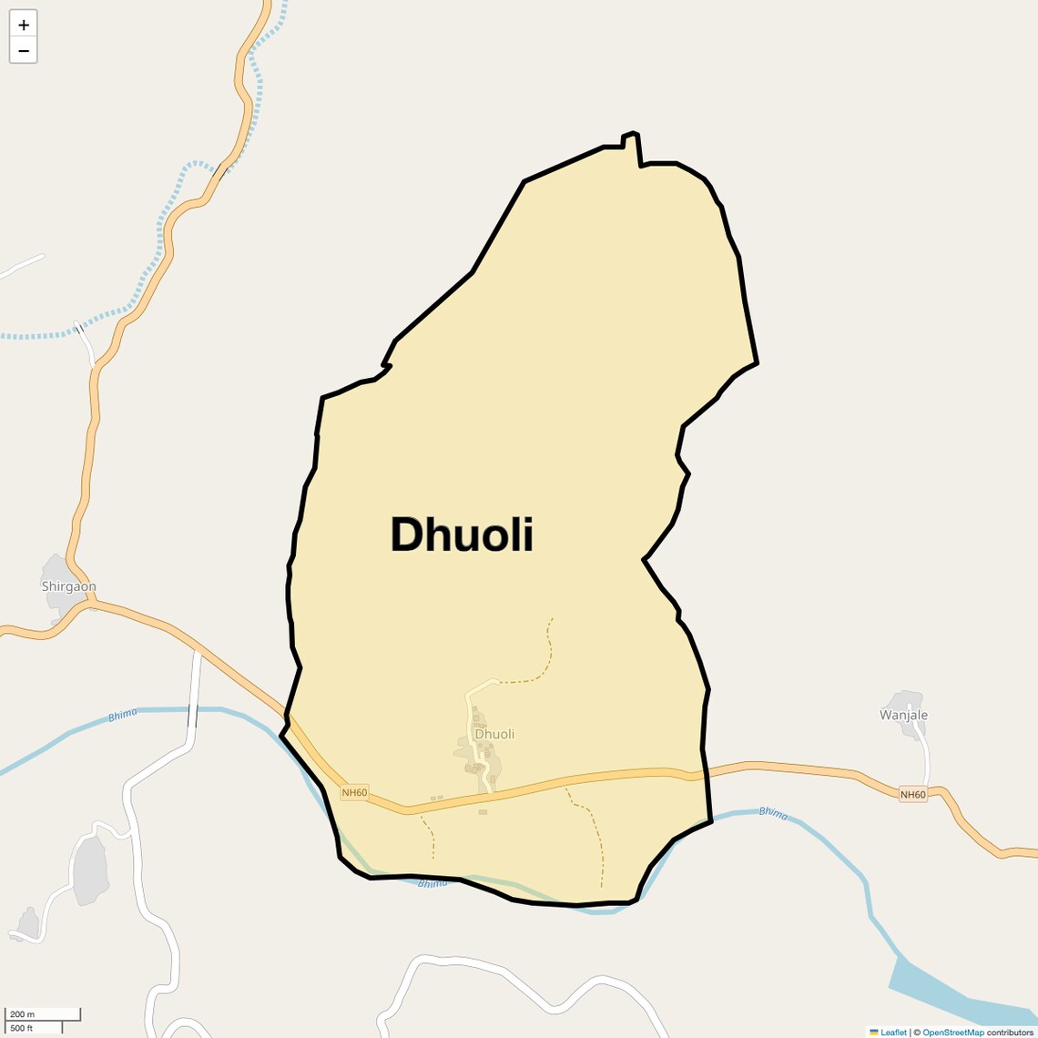 Location Map of Dhuoli, Pune