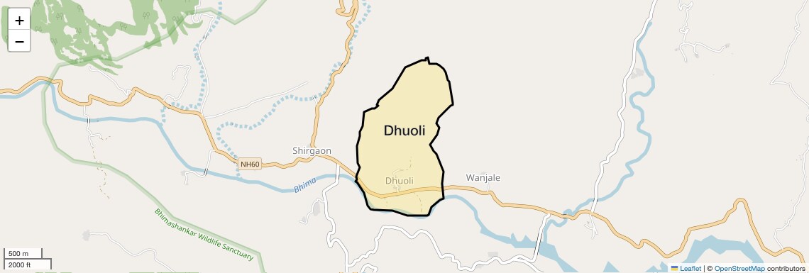 Location Map of Dhuoli, Pune