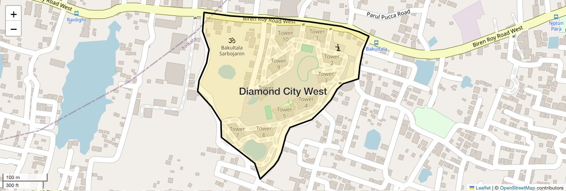 Location Map of Diamond City West, Kolkata