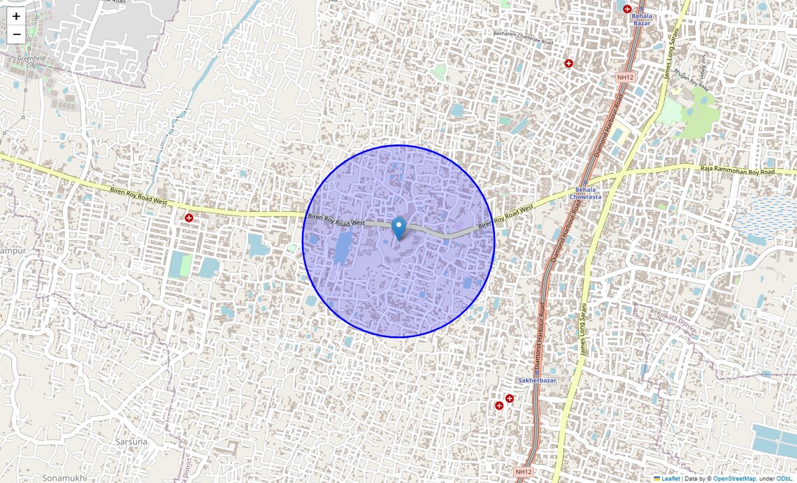 Location Map of Diamond City West, Kolkata