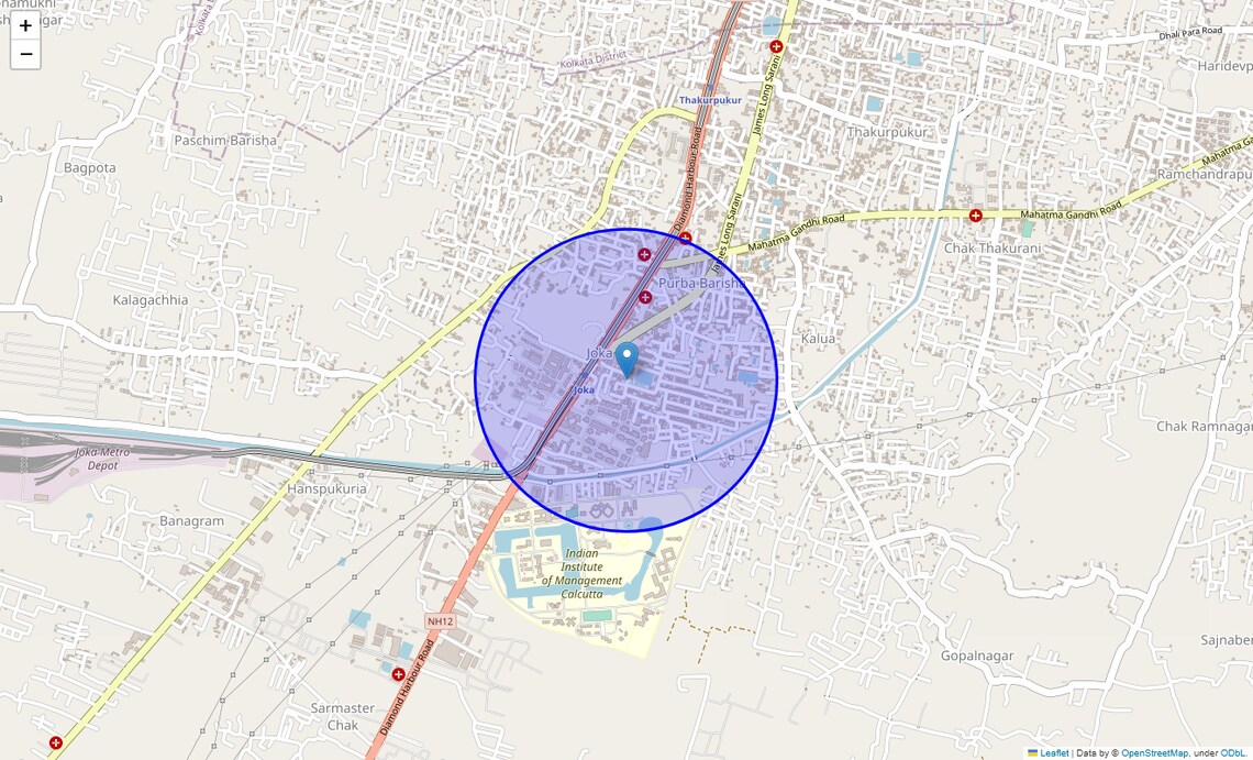Location Map of Diamond Park, Kolkata
